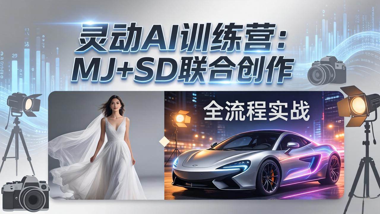 （17795期）灵动AI训练营-3.0课程：MJ+SD联合创作，从婚纱大片到汽车广告，摄影后期全流程实战-爱拼知识社 - 互联网创业与虚拟资源分享