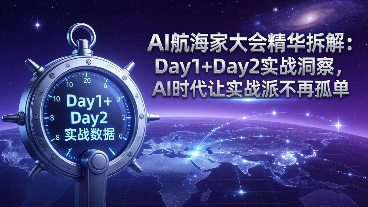 （17867期）AI航海家大会精华拆解：Day1+Day2实战洞察，AI时代让实战派不再孤单-爱拼知识社 - 互联网创业与虚拟资源分享