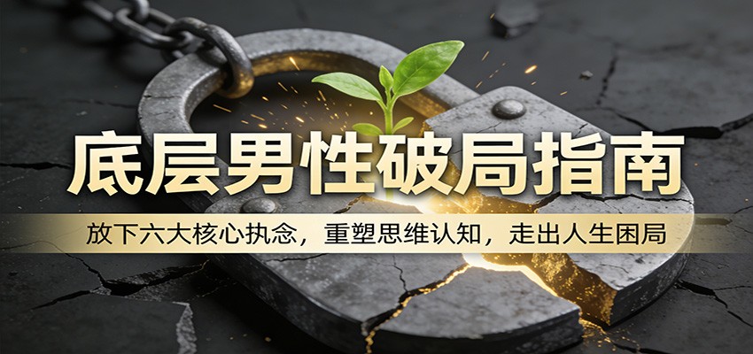 底层男性破局指南：放下六大核心执念，重塑思维认知，走出人生困局-爱拼知识社 - 互联网创业与虚拟资源分享