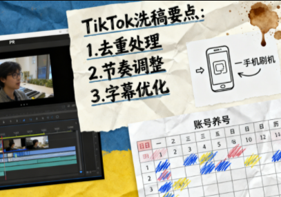 TikTok洗稿剪辑全流程课-爱拼知识社 - 互联网创业与虚拟资源分享
