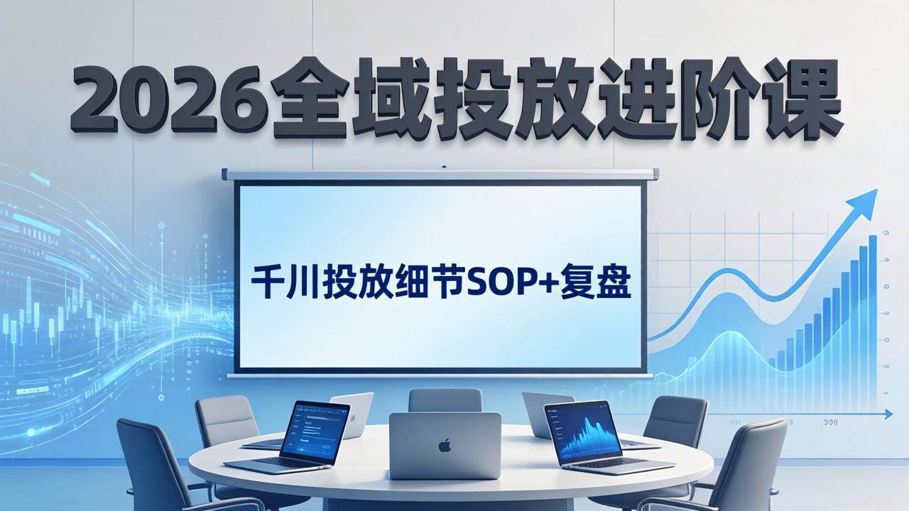 （17798期）2026全域投放进阶课：杭州线下3天实战，千川投放细节SOP+复盘，撬动自然流量-爱拼知识社 - 互联网创业与虚拟资源分享