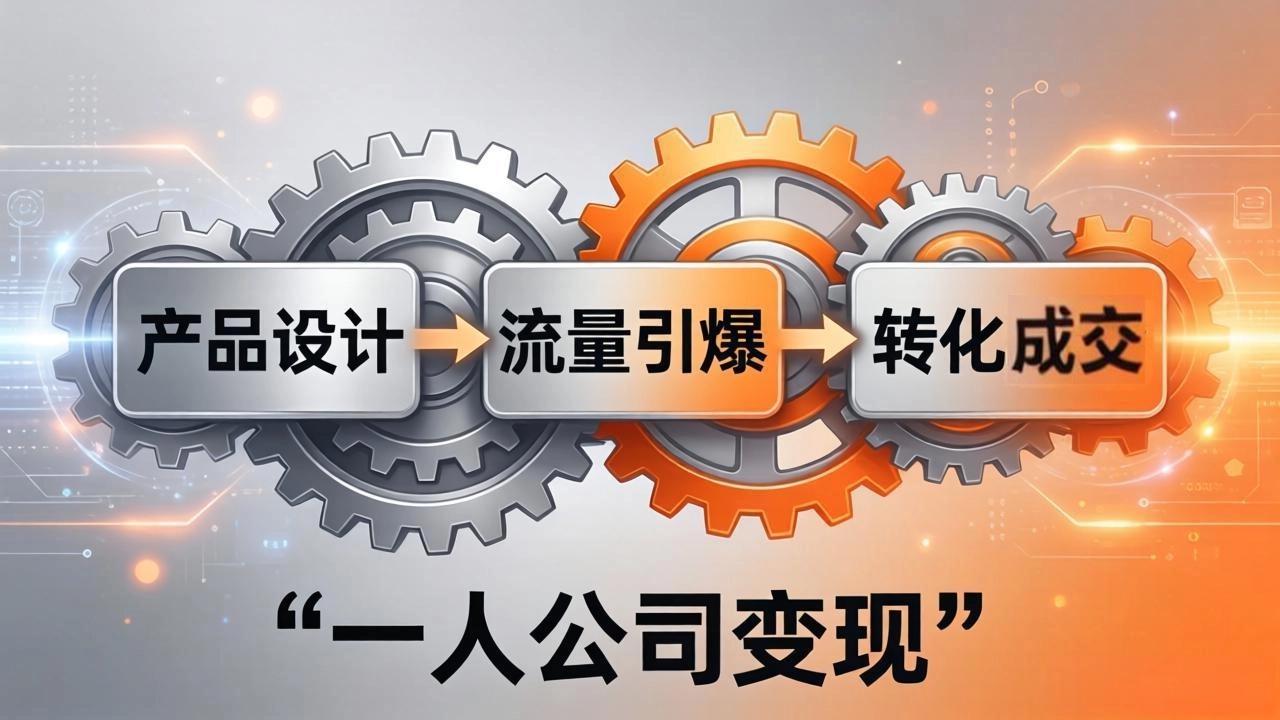 一人公司变现全攻略：产品设计+流量引爆+转化成交，打造不受年龄限制的长期事业-爱拼知识社 - 互联网创业与虚拟资源分享