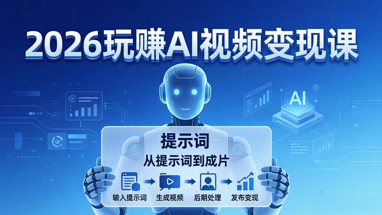 （17827期）2026玩赚AI视频变现课：掌握 AI 视频全流程技能，从提示词到成片高效产出-爱拼知识社 - 互联网创业与虚拟资源分享