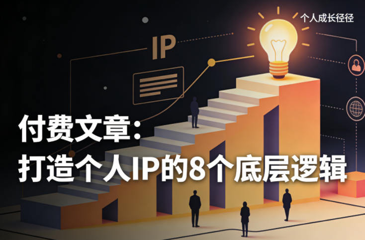 付费文章：打造个人IP的8个底层逻辑-爱拼知识社 - 互联网创业与虚拟资源分享