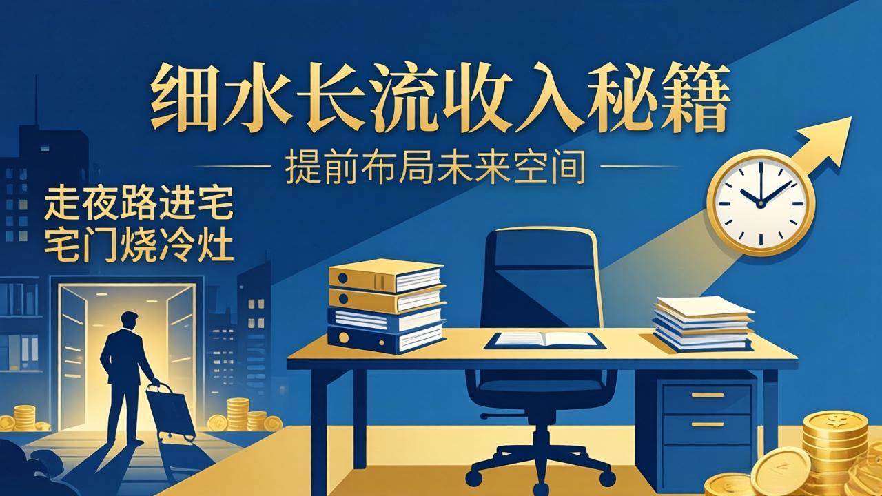 （17836期）某付费文章：细水长流收入秘籍：走夜路进宅门烧冷灶，提前布局未来空间-爱拼知识社 - 互联网创业与虚拟资源分享