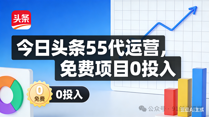 今日头条55代运营【社群免费项目】免.费.项.目,0投入，全新躺.zhuan模式-爱拼知识社 - 互联网创业与虚拟资源分享