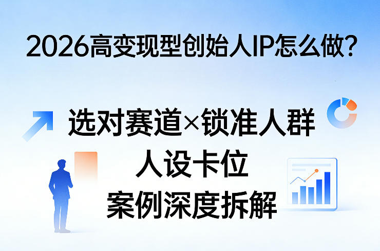 2026高变现型创始人IP怎么做？选对赛道×锁准人群×人设卡位×案例深度拆解-爱拼知识社 - 互联网创业与虚拟资源分享