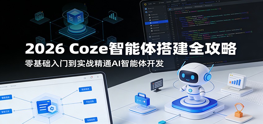 2026 Coze智能体搭建全攻略：零基础入门到实战精通AI智能体开发-爱拼知识社 - 互联网创业与虚拟资源分享